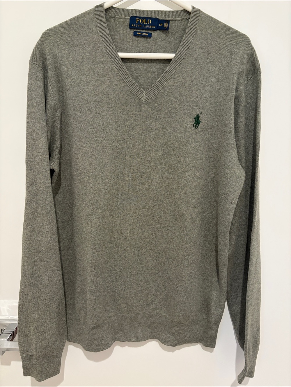 Polo by Ralph Lauren Green V-Neck Sweater with Green Pony